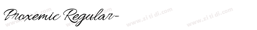 Proxemic Regular字体转换